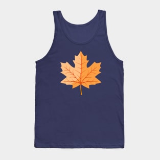 Light Orange Autumn Maple Leaf Tank Top